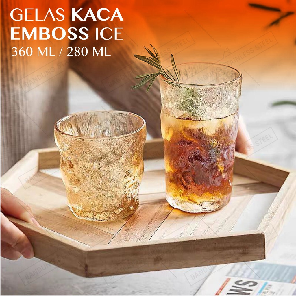 Gelas Kaca Kristal Warna Estetik Aesthetic Unik Cantik Drinking Glass juice jus kopi teh Cantik