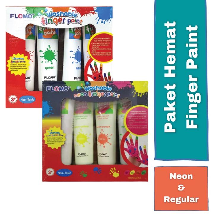 

Banyak Dipakai.. Flomo Paket Hemat Finger Paint- Mainan Cat Anak
