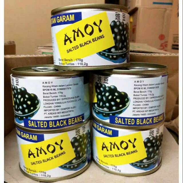 

5ds45ss Amoy Tausi Salted Black Beans Kacang Hitam Kaleng 170G Xa20X1