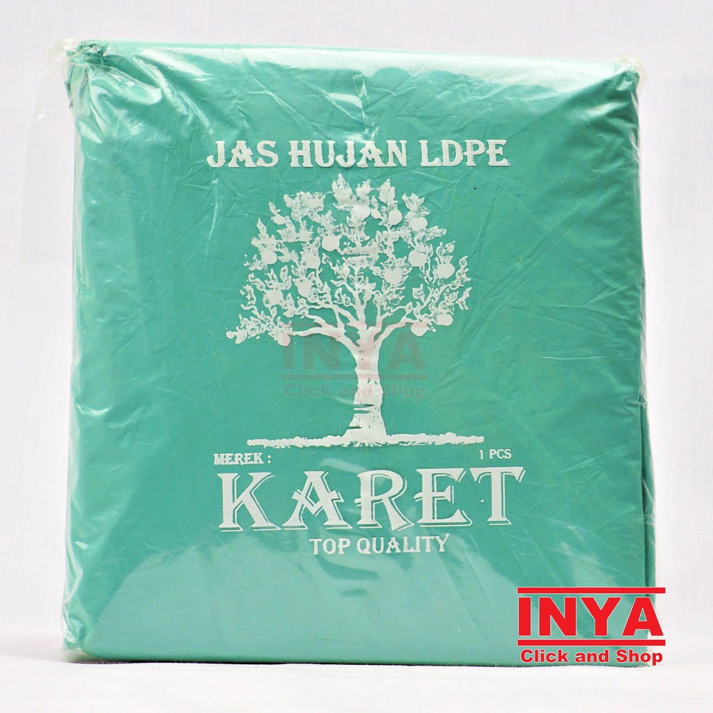 JAS HUJAN SETELAN MERK KARET TOP QUALITY LDPE - RAINCOAT