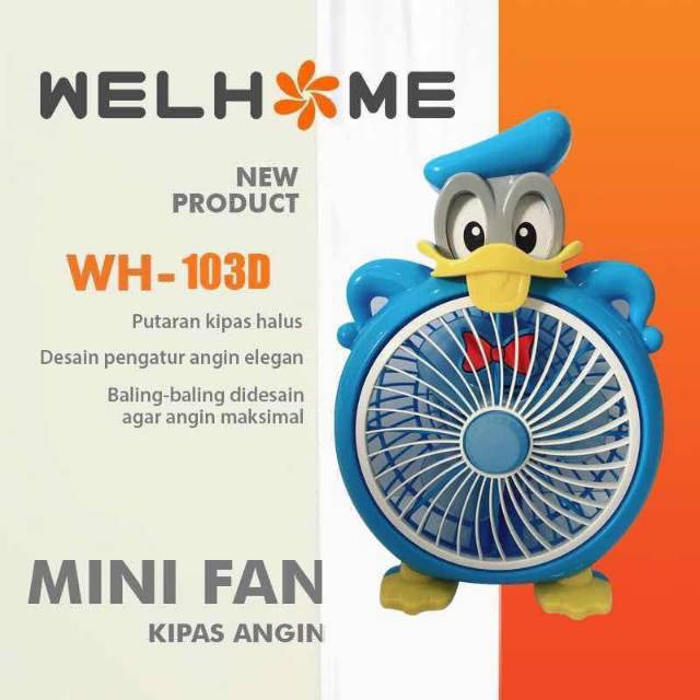 Kipas angin Motif Donald bebek FAN 7 inch