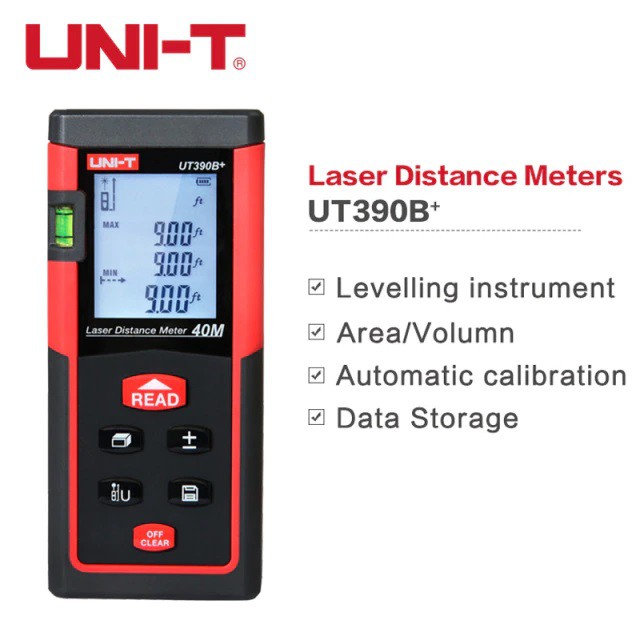 UNI-T UT309B+ - Laser Distance Meter - Pengukur Laser Jarak Jauh 40M - Cocok untuk Berbagai Industri