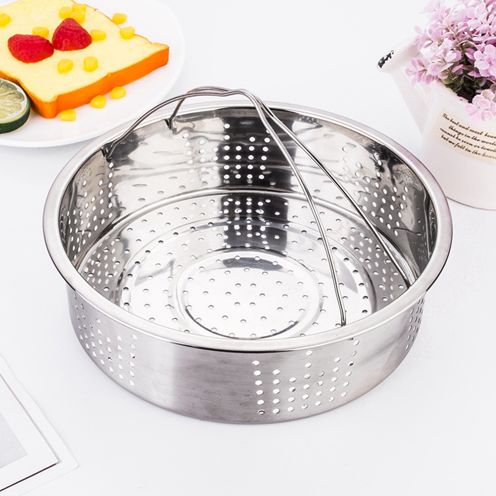 Keranjang Steamer Dengan Lubang Bahan Stainless Steel Ukuran S / M / L Untuk Dapur