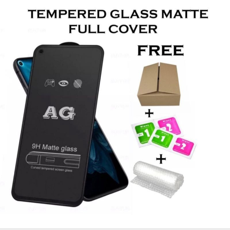 Tempered Glass TG Kaca Matte 9D Anti Gores Minyak Glare Bekas Jari iPhone 6 7 8 6+ 7+ 8+ X XR 11