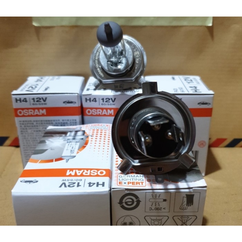LAMPU BOHLAM DEPAN H4 HALOGEN BULB OSRAM 12V 60/55 W