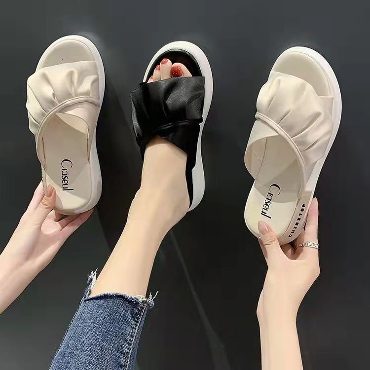 Free Box Sepatu Sandal Wedges Wanita Sandal Wanita  Kekinian Flat shoes wanita NS6685