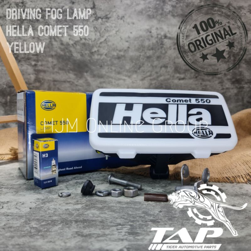 LAMPU SOROT TEMBAK KABUT HELLA FOG LAMP COMET 550 YELLOW FOG LAMP