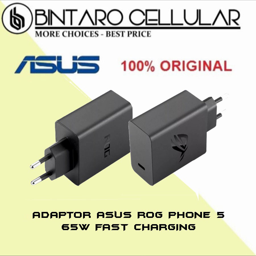 Hypercharger Charger Rog Phone 5, 5S, 6, Pro 65W / 65 WATT Adaptor Asus Original