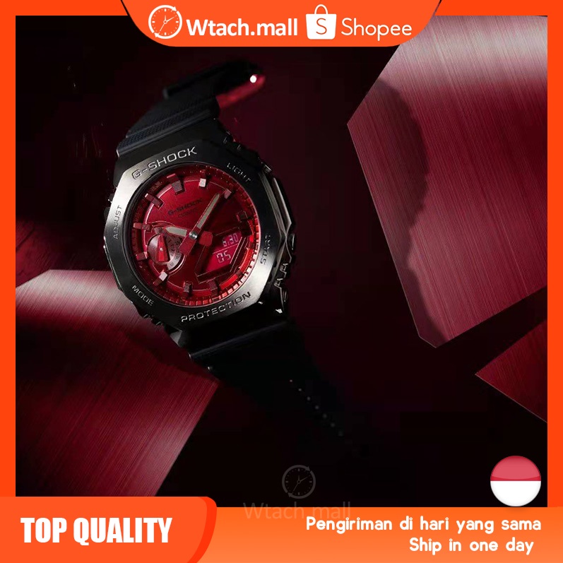 Casio G-Shock  GM-S2100 Octagonal Farm Black Red Oak Waterproof Sports Watch