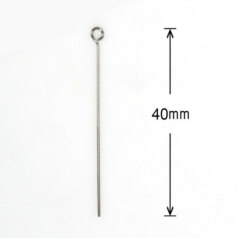 200pcs 15/20/25/30/35/40mm Nine Words Pins Stainless Steel Eye Pins Jewelry Findings For Jewelry Making Earrings DIY Accessories