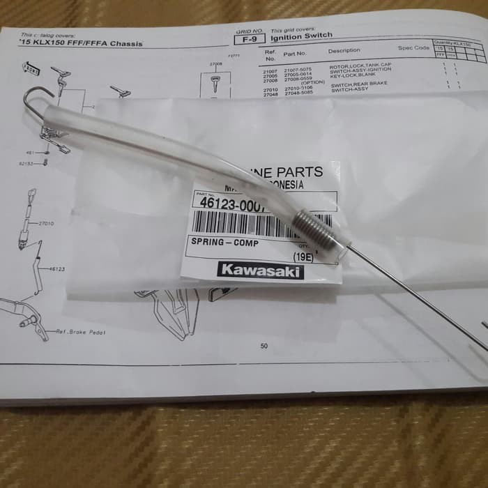 per switch rem belakang klx