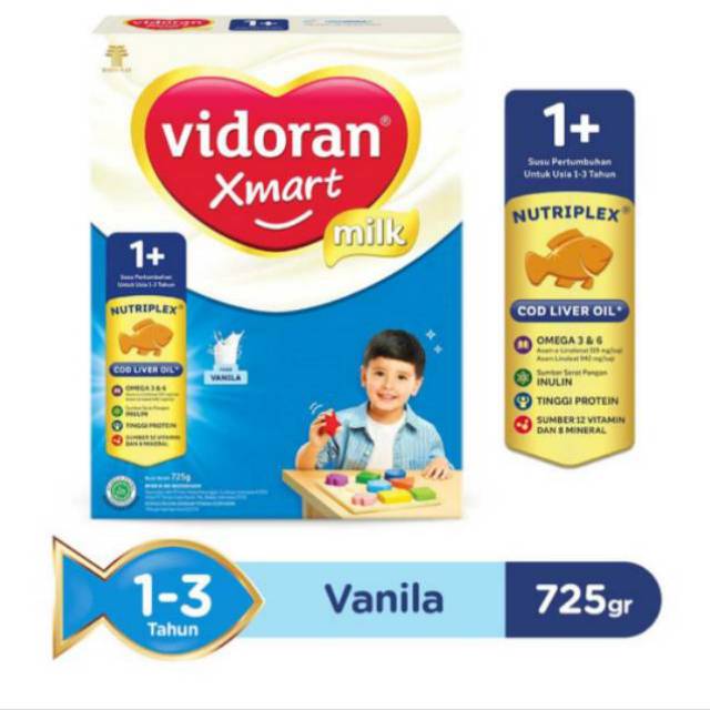 Susu Vidoran Xmart 1+ Vanilla 700 Gr / Vidoran Xmart 1+ Vanilla 700Gr