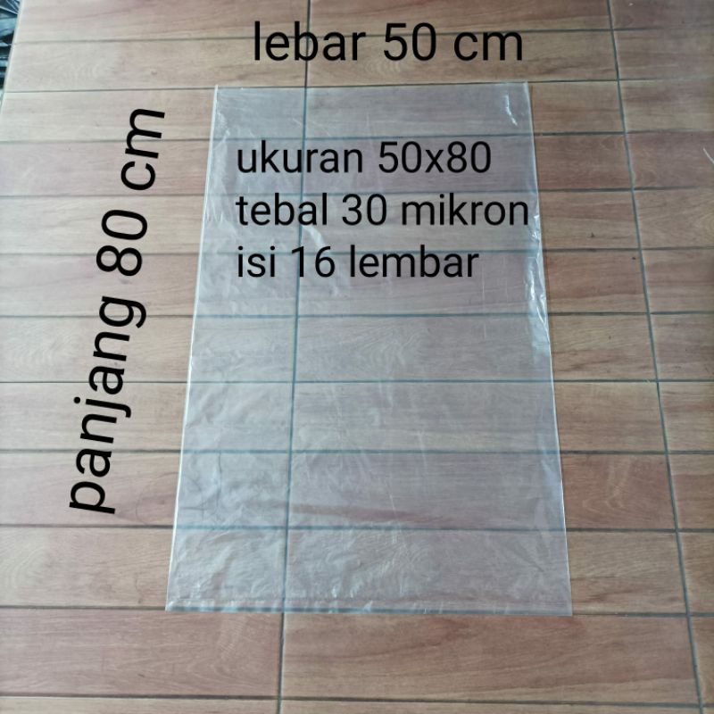 kantong plastik PE bening 50x80 cm/plastik pembungkus bantal dan lain lain
