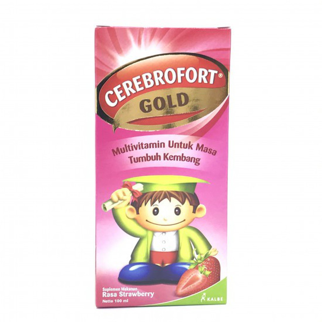 Jual Cerebrofort Gold Strawberry 100Ml | Shopee Indonesia