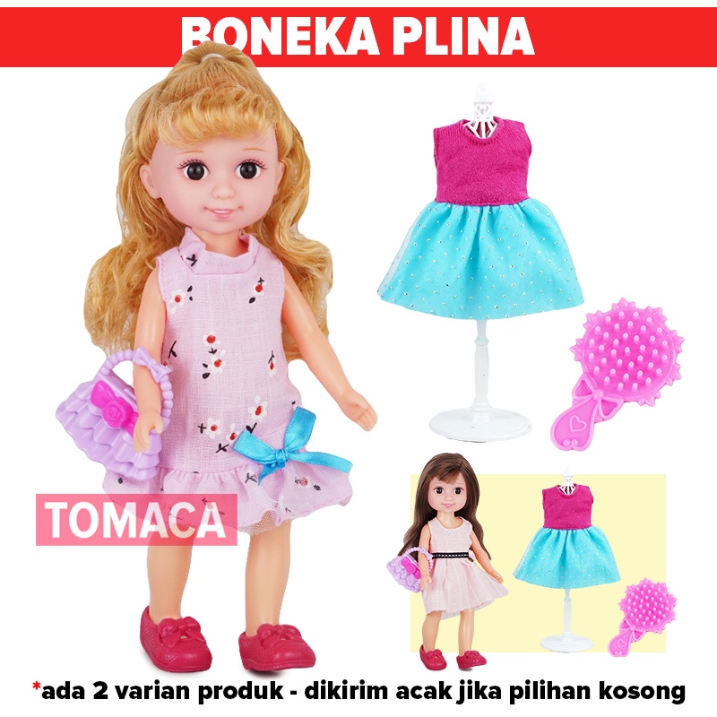 Mainan Boneka Anak Perempuan Plina Cantik Imut Model Baju Fashion Girl Aksesoris Lucu Silikon Doll