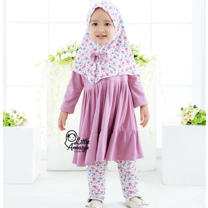 Setelan baju muslim anak 1-6tahun / setelan one set tunik anak nayla / one set anak perempuan