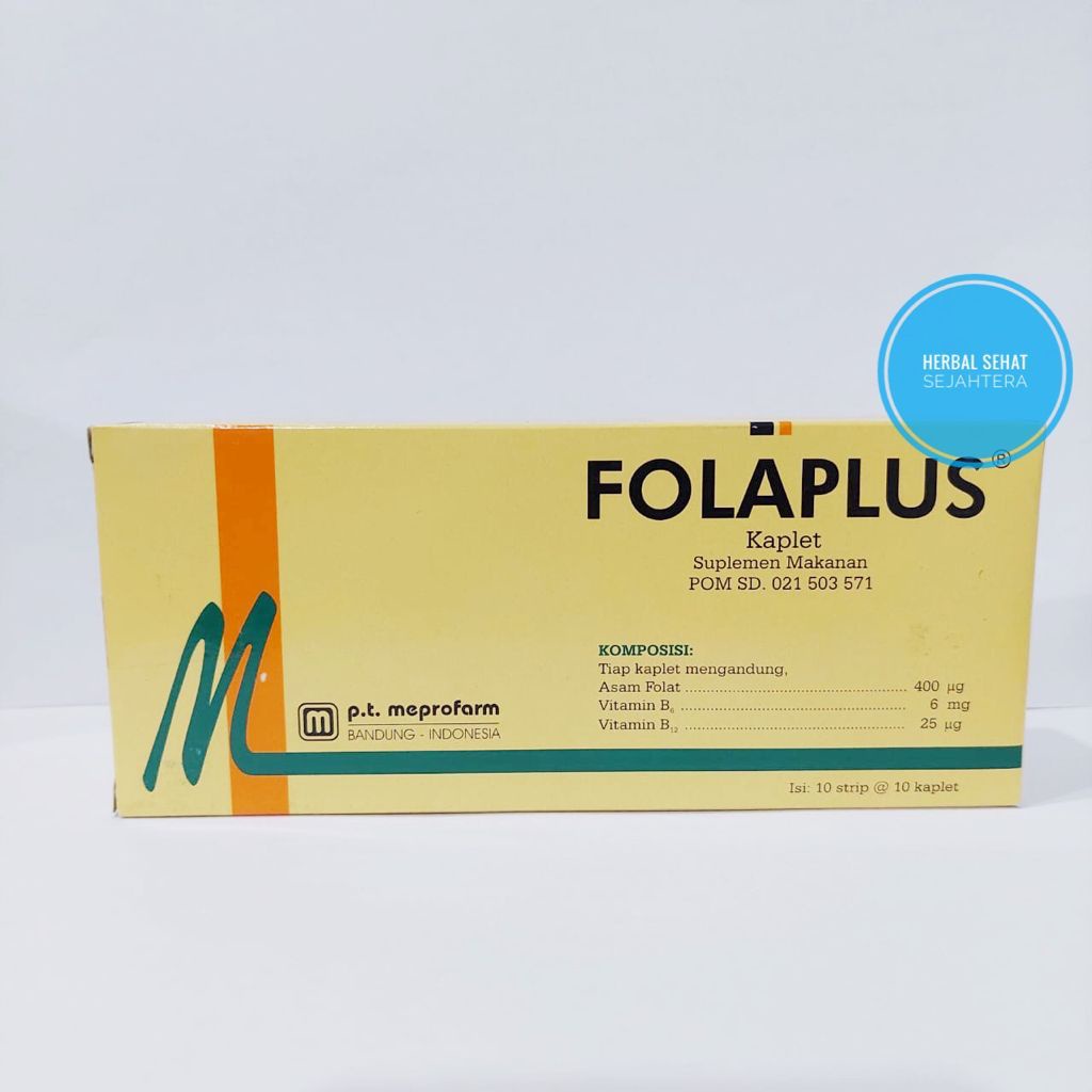 FOLAPLUS Folaplus folaplus isi 100 Kaplet Per Box - Nutrisi Ibu Hamil dan Menyusui - Mepro