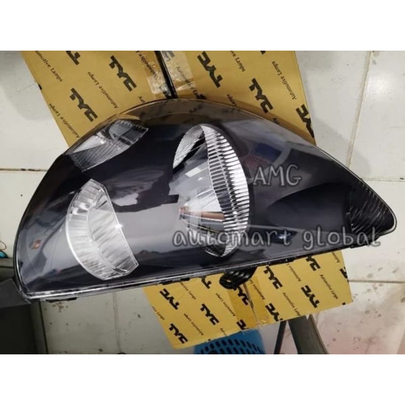 head lamp lampu depan honda jazz black 2004-2007 tyc