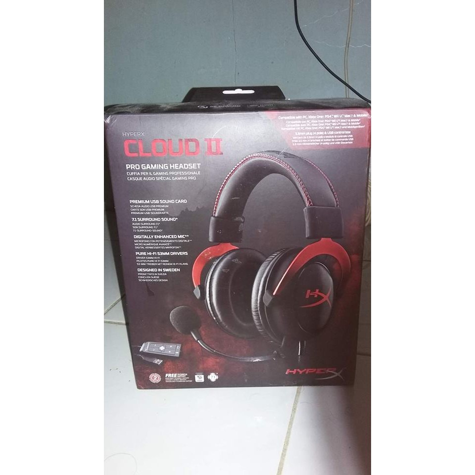 Headset Gaming HyperX Cloud 2 Red Black