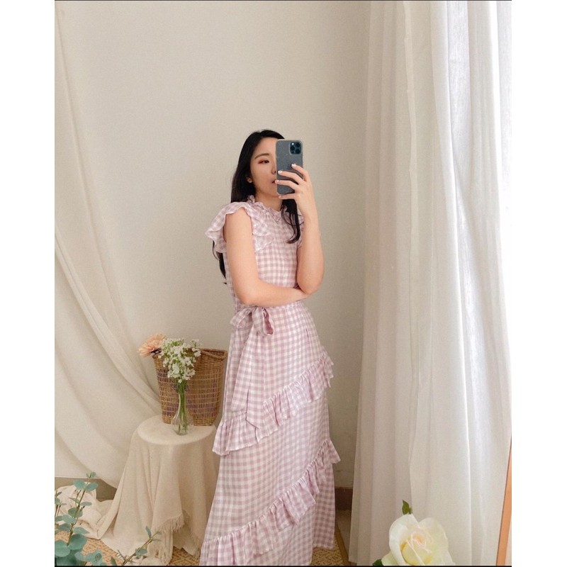 KANON BASIC “Kaguya Vintage Dress -Lilac”