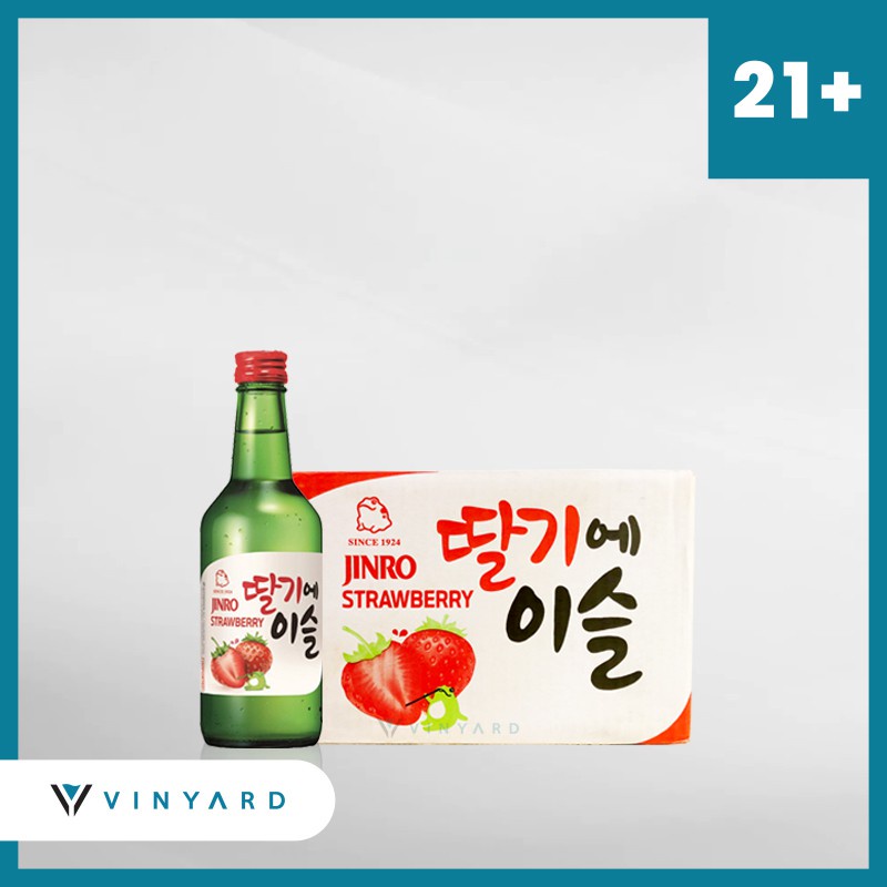 Promo 1 Ctn ( 20 Btl ) Soju Jinro Chamsiul Strawberry 360 ml