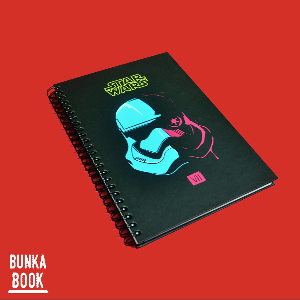 

Note Book Hardcover Ring Star Wars Storm Trooper Ukuran A5 Jurnal Agenda Planner