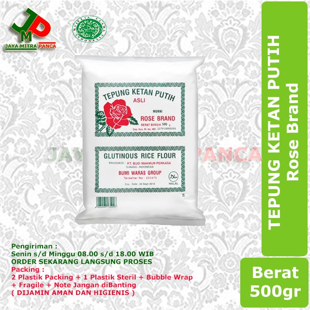 

TEPUNG KETAN PUTIH Rose Brand 500gr EXP Jan 2024
