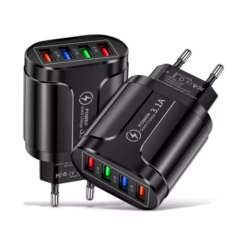 Charger Fast 3 Port 18W PD QC 3.1 Fast Charging USB C Wall Charger 3 Port USB Adaptor Quick Charger Adaptor