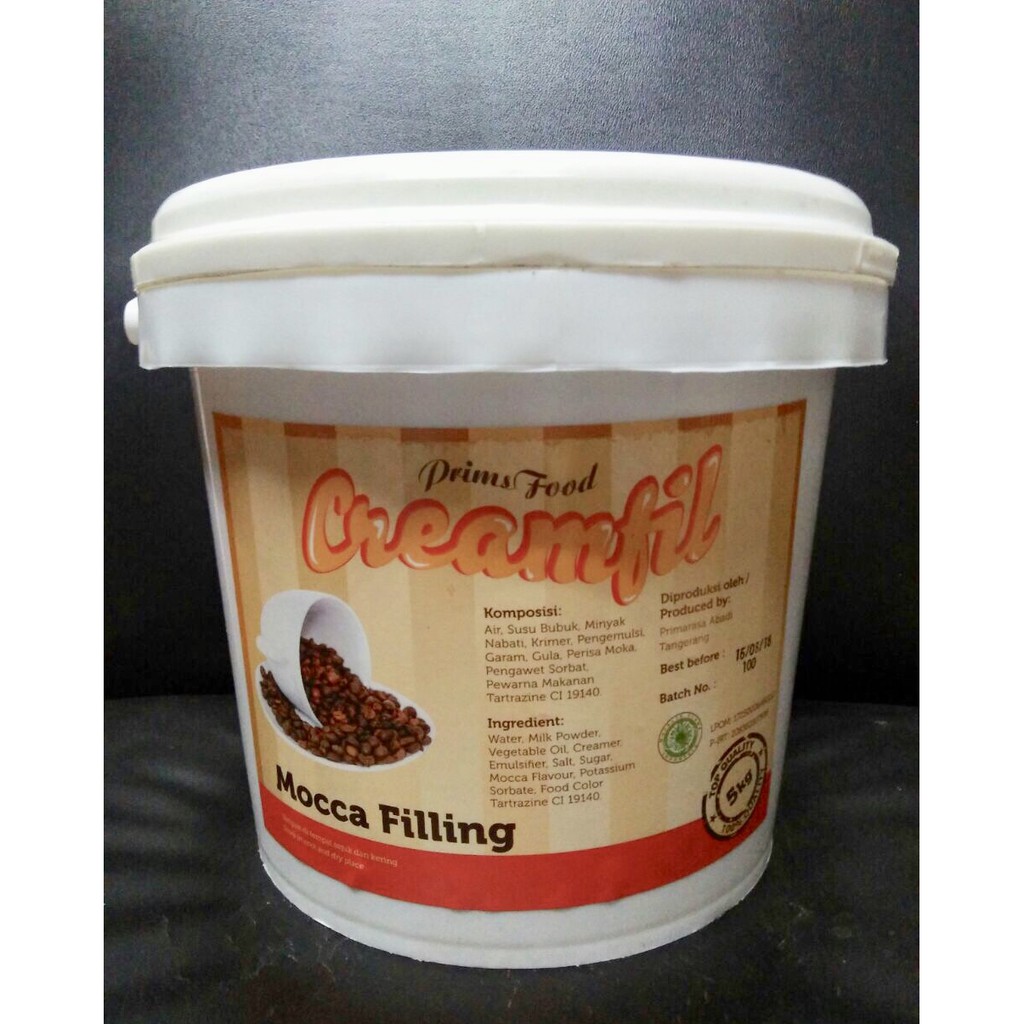 CREAMFIL MOCCA 5 KG OLESAN ROTI SELAI FLA CREAMY HALAL BPOM ENAK ISIAN