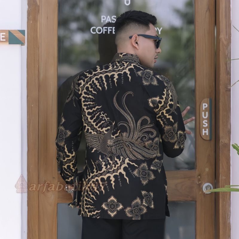 Kemeja Batik Pria Terbaru Anyar TjGrup Lengan Panjang Modern Casual Modis Soloan Size M L XL XXL Batik Pria Kantor