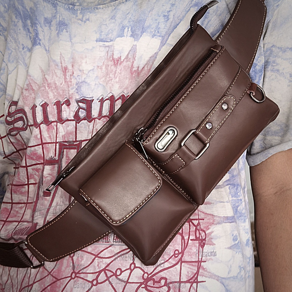 TAs selempang iMport kulit Pria