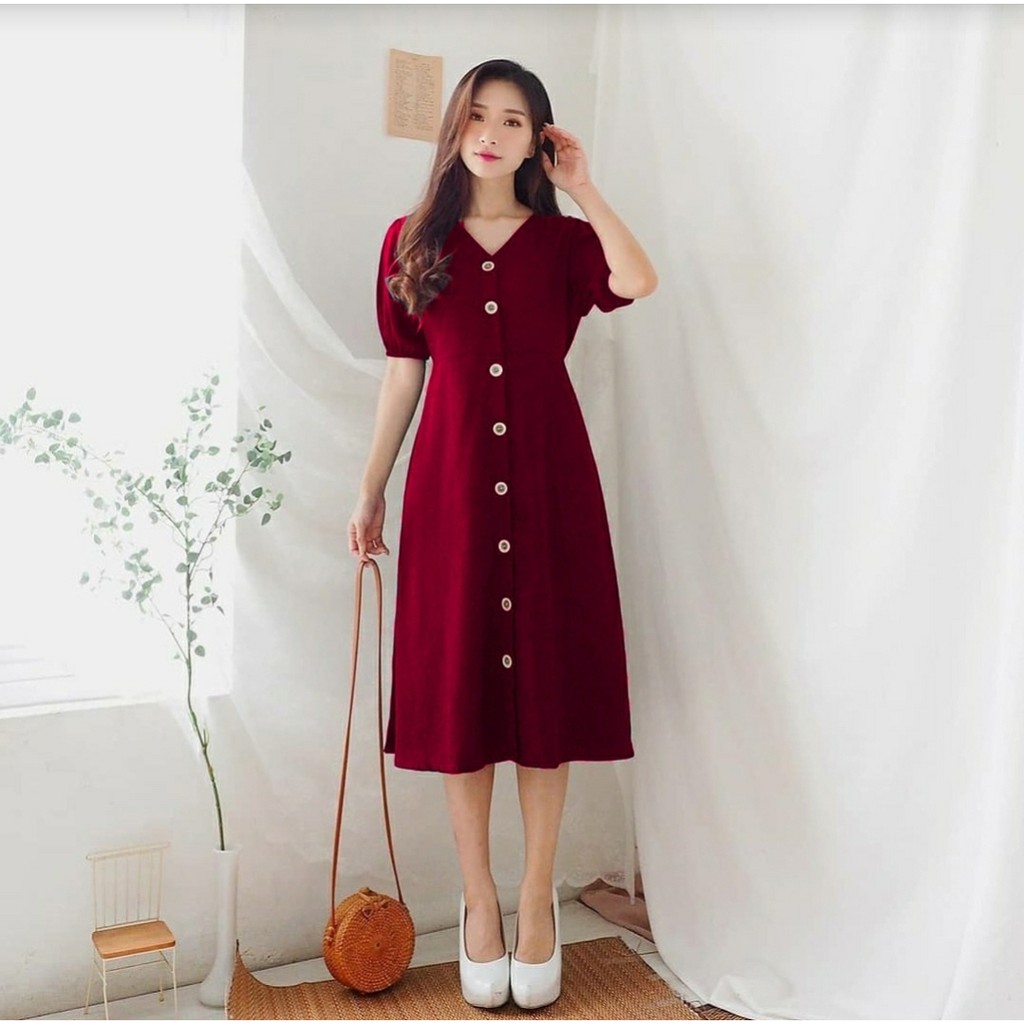 FWG - DRESS SUMMERIA / DRESS / DRESS KOREA WANITA / PAKAIAN DRESS WANITA / LONGDRESS