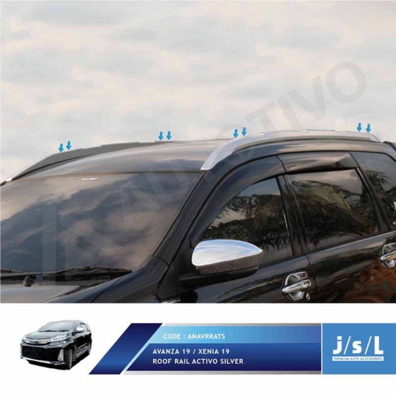 Roof Rail Avanza Xenia Veloz 2019 Model Activo Silver