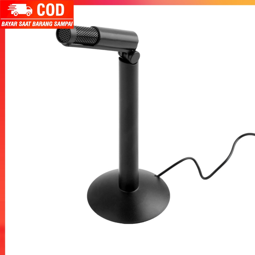 (100% BARANG ORI) Andoer Microphone for Laptop 3.5mm with Stand Mount - SF-950