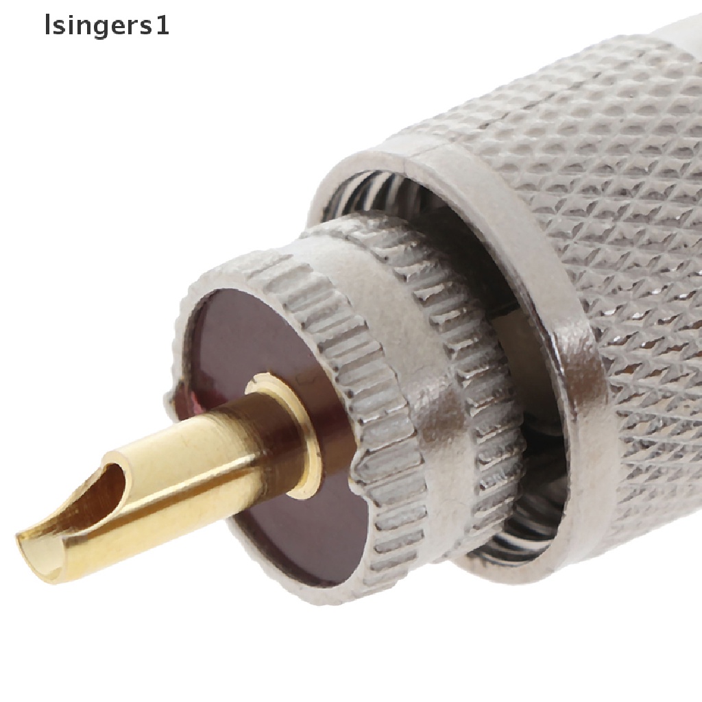 (lsingers1) 1pc Adapter Konektor Plug Male UHF PL259 Untuk Solder RG8U RG58-3