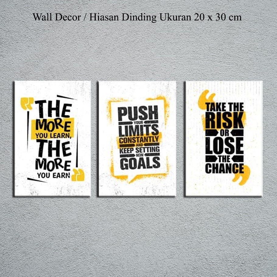 Wall Decor Hiasan Dinding 20x30 Pajangan Dekorasi Lukisan Dinding Ruang Tamu Kamar Kantor Cafe  Mini