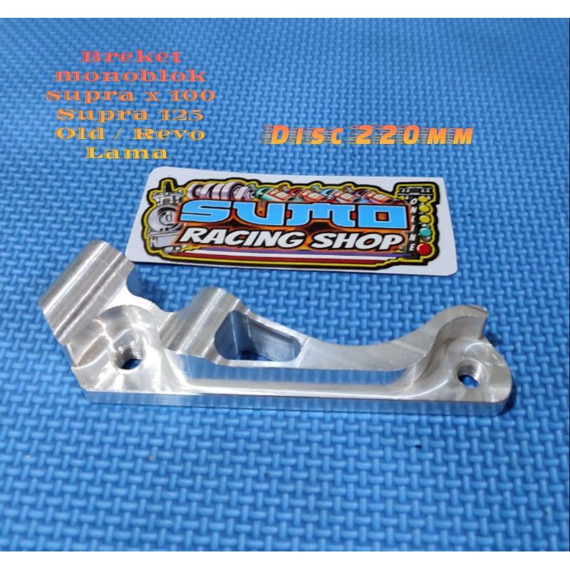 breket kaliper monoblok 4piston brembo nisin supra x 100, supra 125 , revo lama disc 220mm