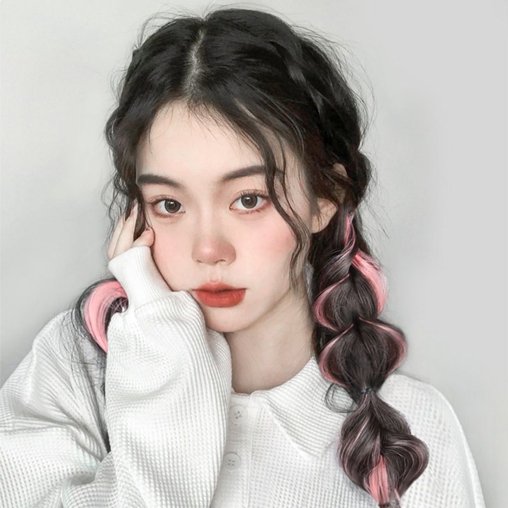 Rambut Palsu Ponytail Model Kepang Gaya Korea Untuk Wanita