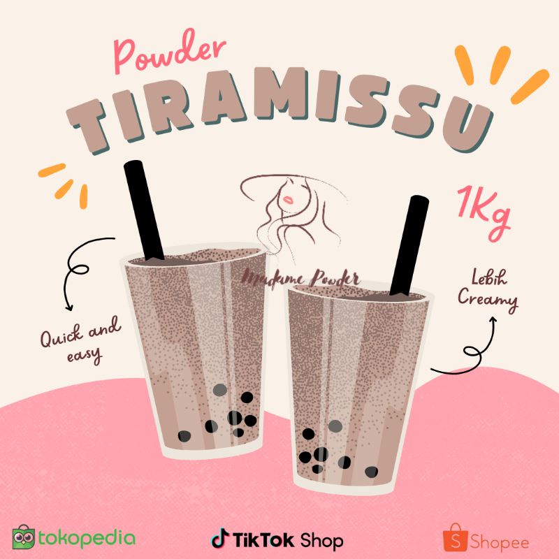 

Bubuk Minuman Tiramissu 1 Kg Madame Powder Drink Gresik