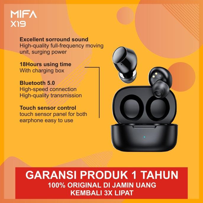 Mifa X19 TWS Bluetooth Earphone Wireless Bluetooth 5.0 TWS