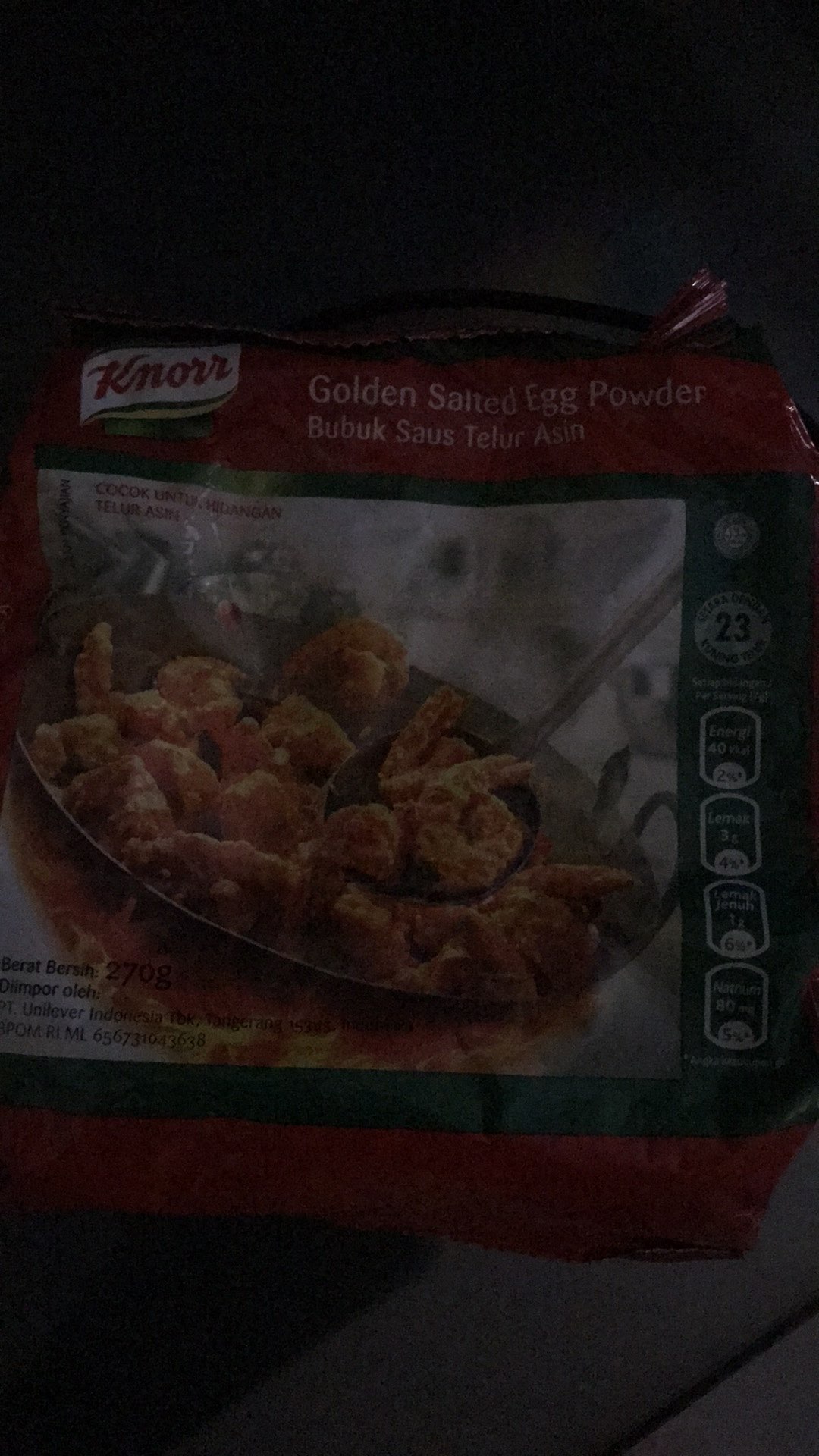 Knorr Golden Salted Egg Powder Bubuk Saos Telur Asin 270gram