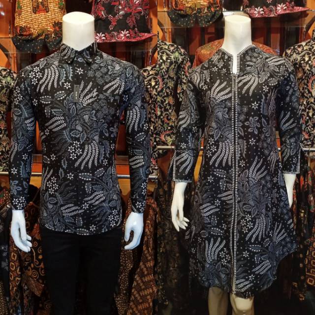 Batik Couple Tunik Baju Batik Couple Modern Premium Kancing Depan Busui M L XL XXL XXXL Ready Seragam