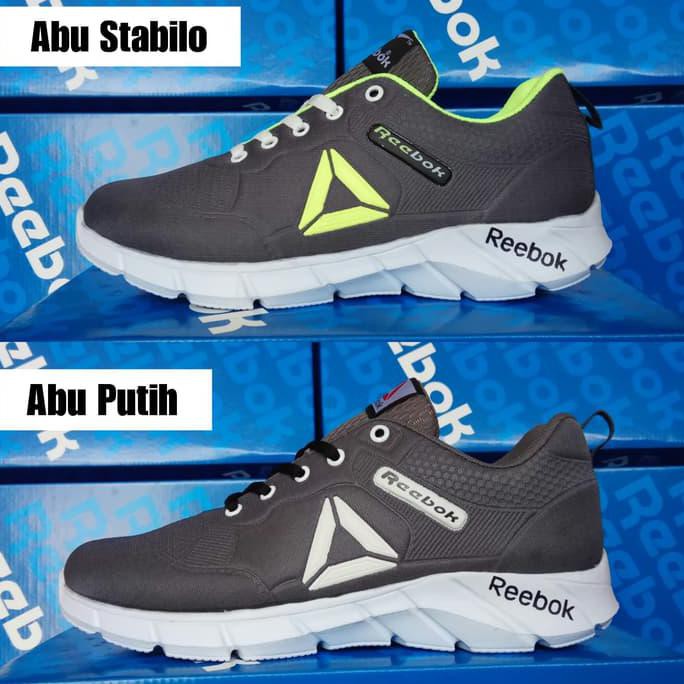 Sepatu Sport Pria Reebok Crossfit Running Olahraga Joging Abu Abu - ABU PUTIH, 39