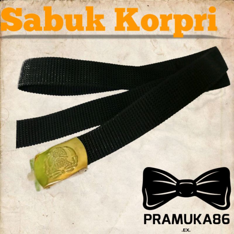 Sabuk / Ikat Pinggang Korpri Bijian Kuningan 120cm