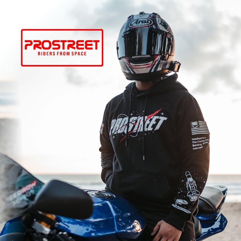 HOODIE | PROSTREET | RIDER FROM SPACE V.2 | BLACK SIZE L | NEW ORIGINAL