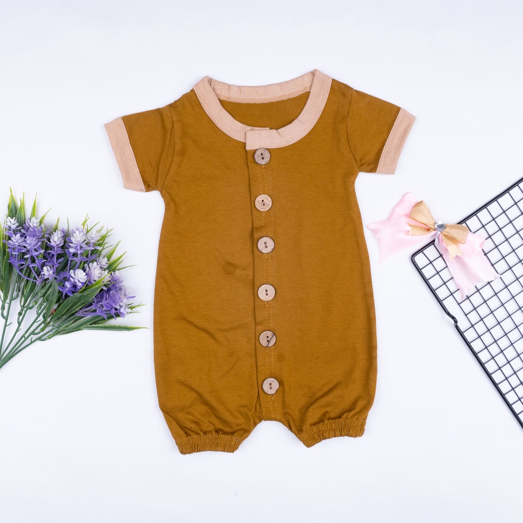 Jumper Lullaby Bayi 0-2 Tahun | Playsuit Button Romper Baju Anak Bayi-4