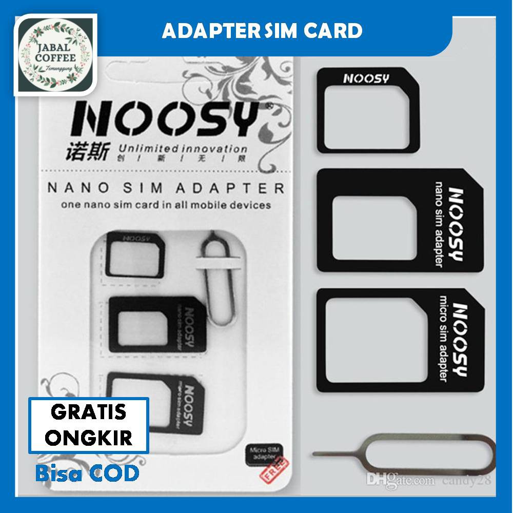 Adapter Sim Card Noosy / Adapter Sim Card Noosy 4in1 Nano Micro / Sim Card Adapter Nano Micro J109