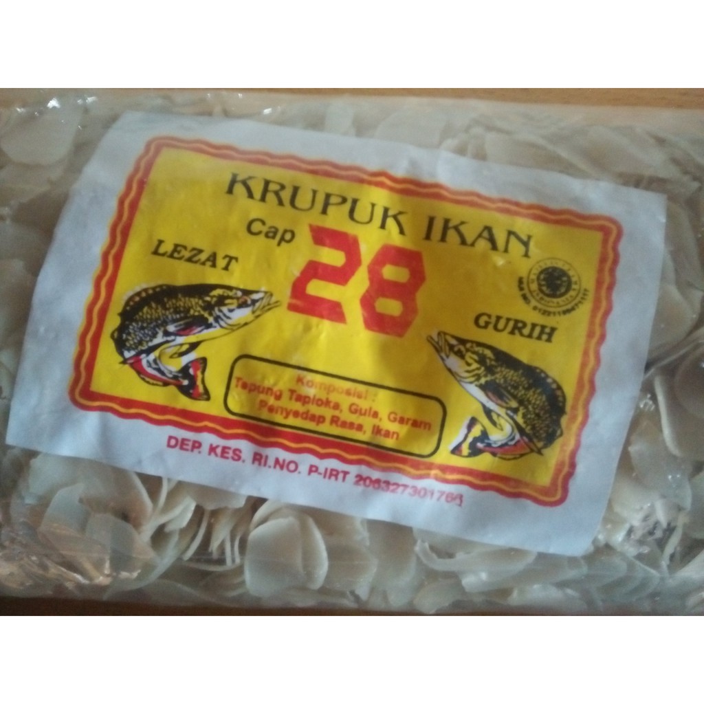 Jual Kerupuk Ikan Putih Merk 28 Kemasan 3 Kg Kerupuk Seblak Kerupuk