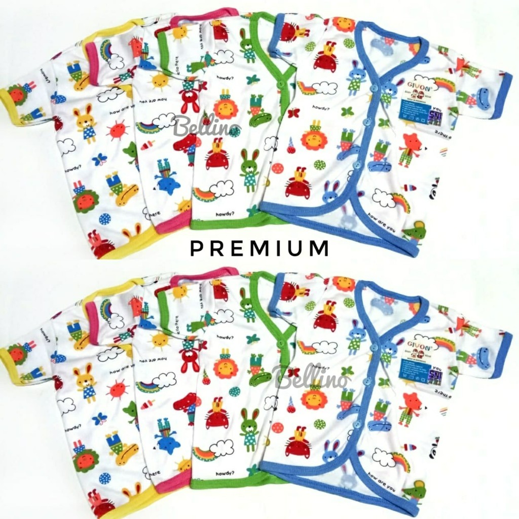 Baju Bayi Unisex Lengan Pendek Baru Lahir SNI Kaos Baby new born 0-12 bulan Baju Baby Cewek Cowok