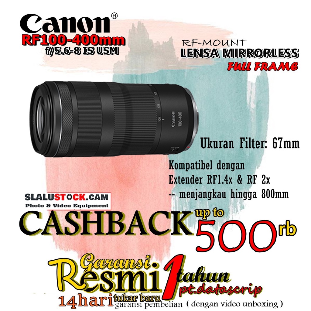 Canon RF 100-400mm f/5.6-8 IS USM - Lensa Canon rf100 400mm IS USM